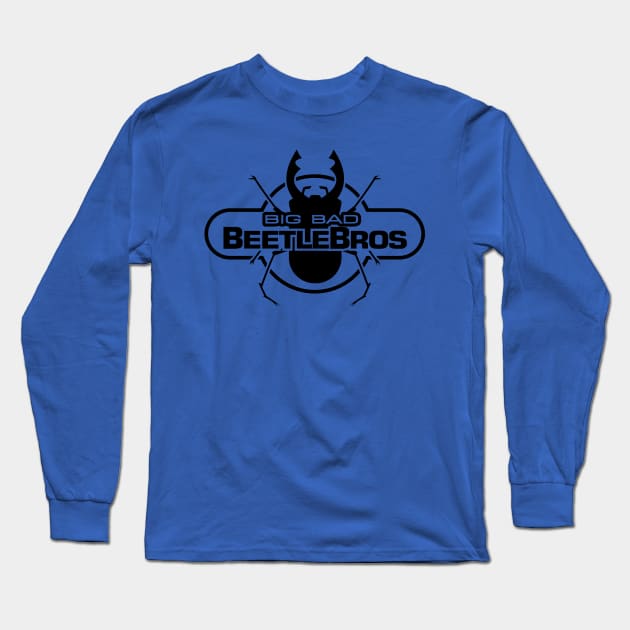 Beetle Bros Logo Black Long Sleeve T-Shirt by GodPunk